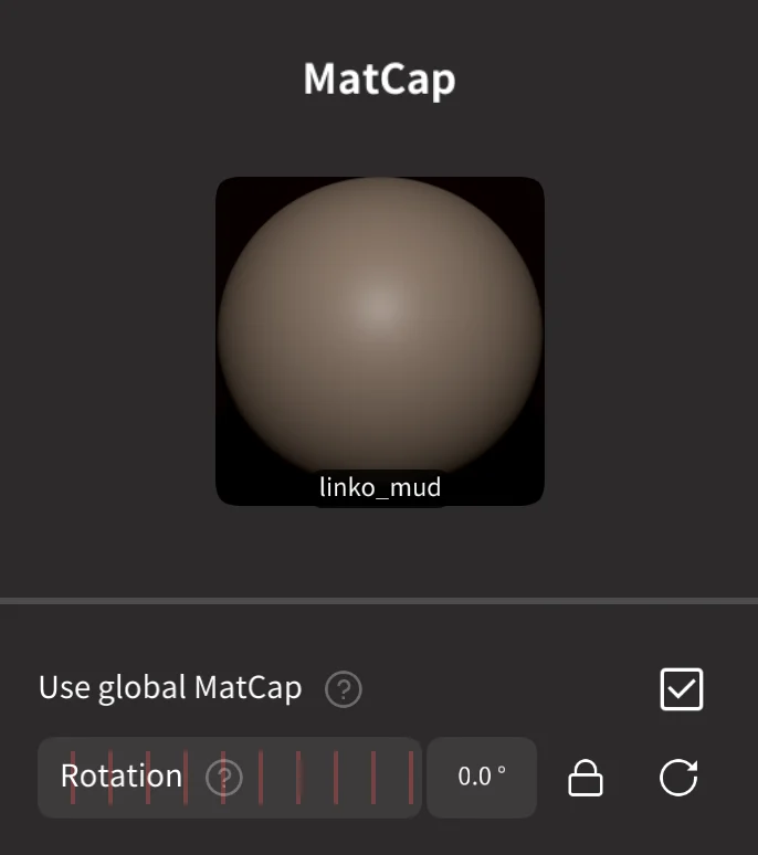 Matcap 选择界面